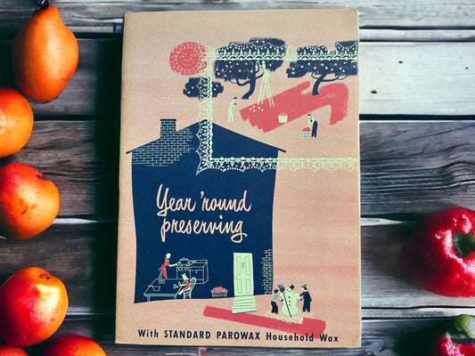 An image of the cover of a 1940's era canning book