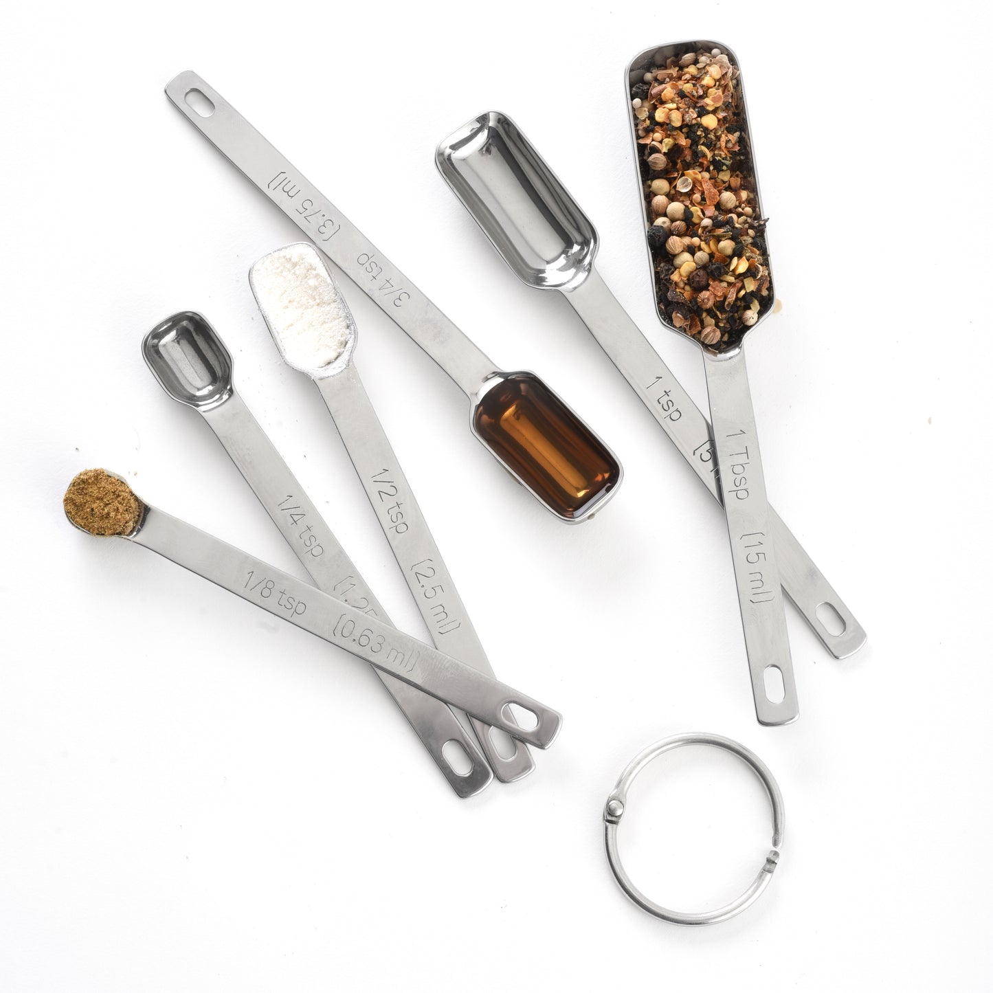 Stainless Steel Measuring Spoons Set of Six