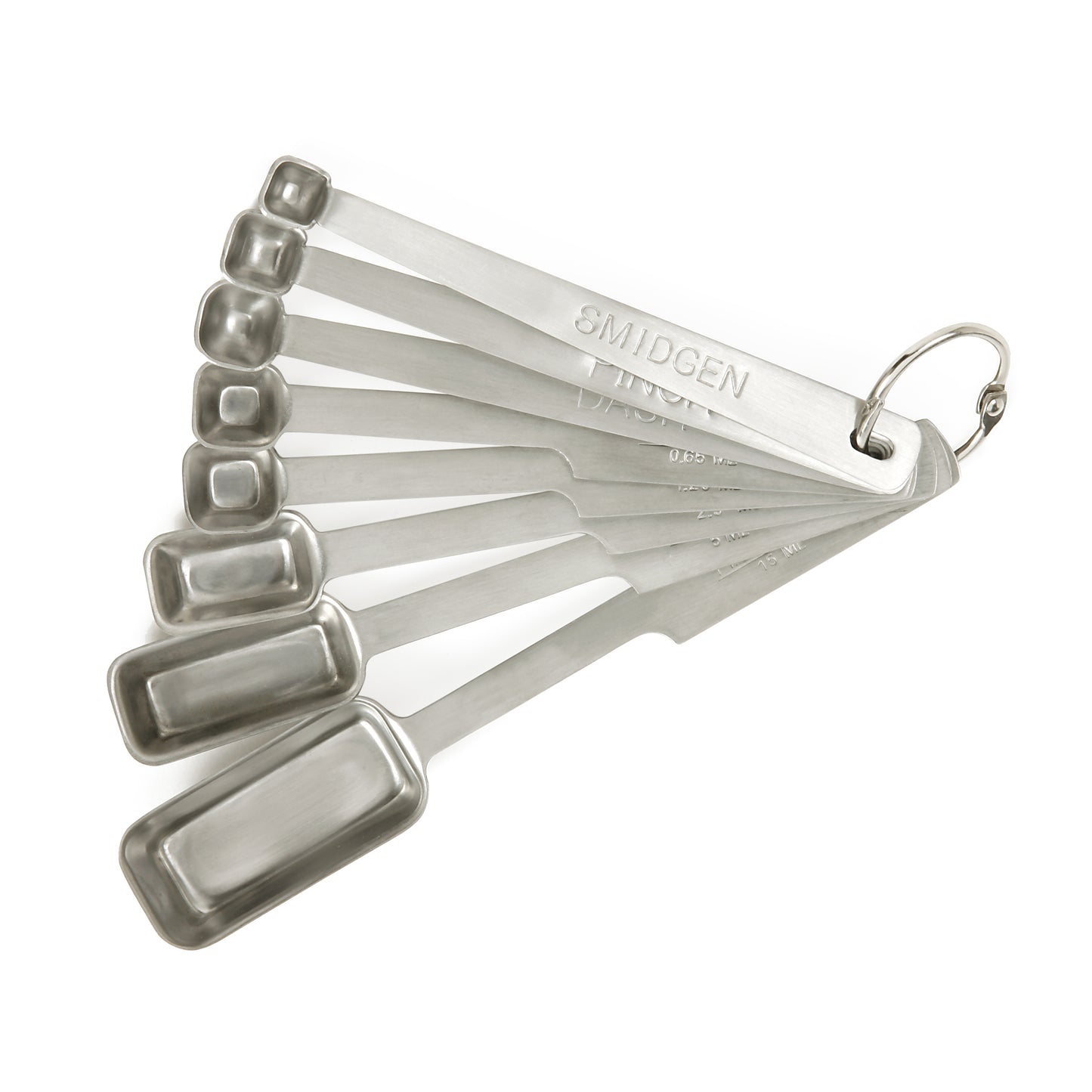 Metal Measuring Spoon Set with Smidgen and Pinch Spoons