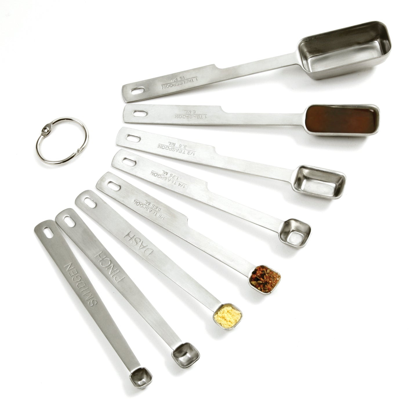 Metal Measuring Spoon Set with Smidgen and Pinch Spoons