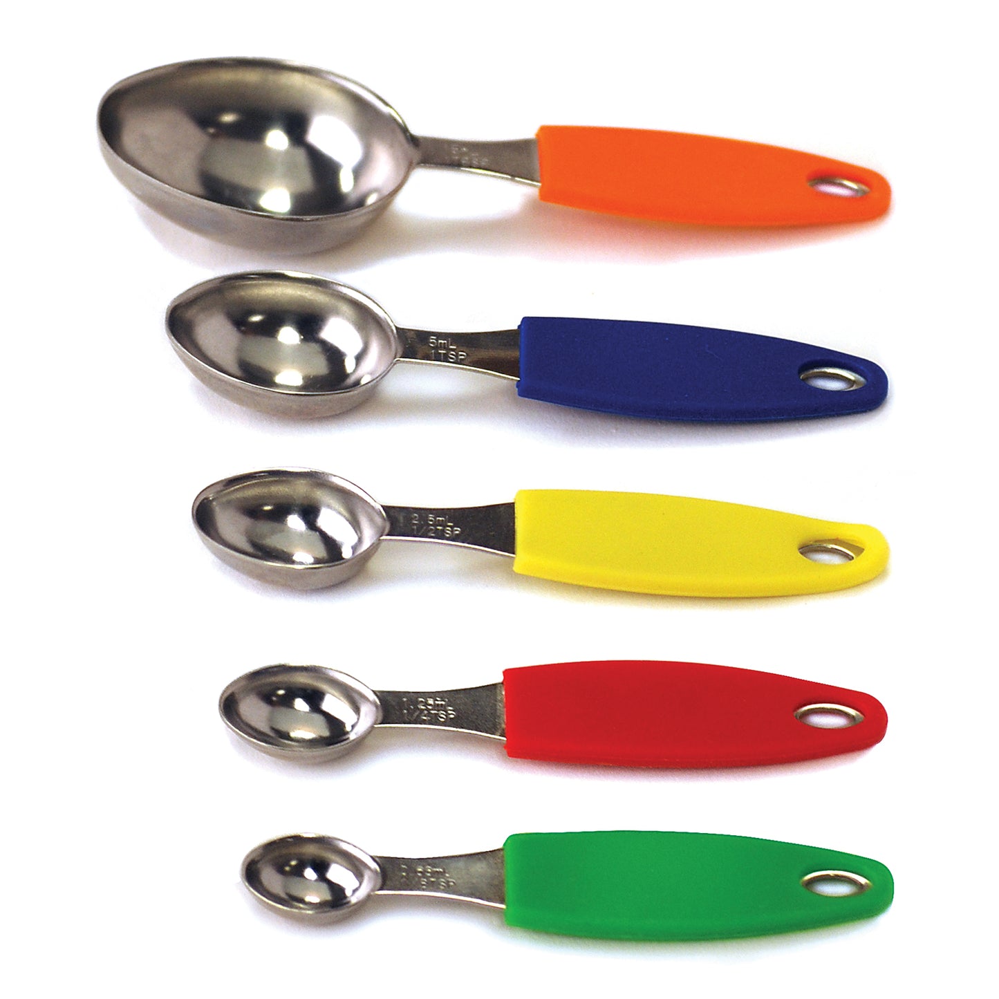 Stainless Steel Measuring Spoons with Silicone Handles