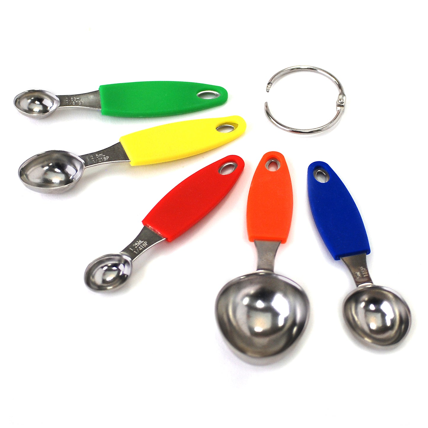 Stainless Steel Measuring Spoons with Silicone Handles
