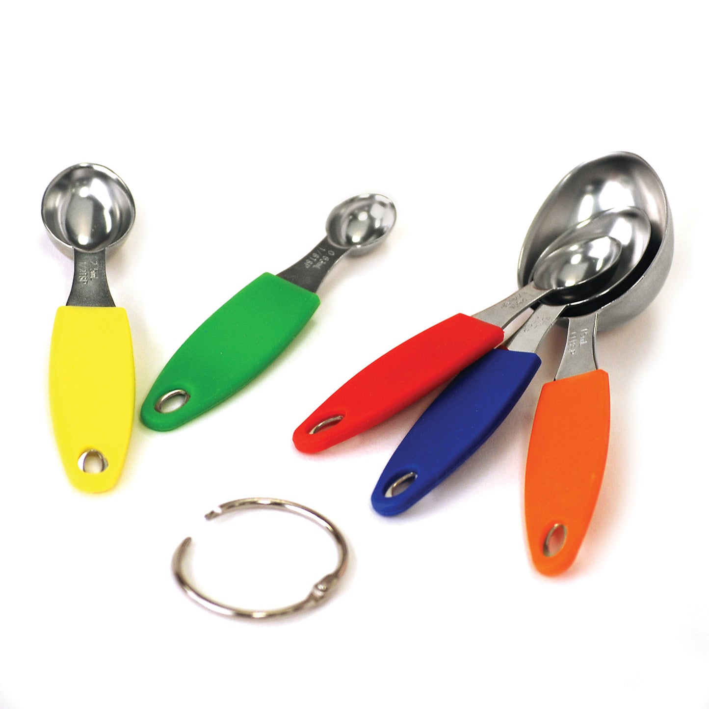 Stainless Steel Measuring Spoons with Silicone Handles