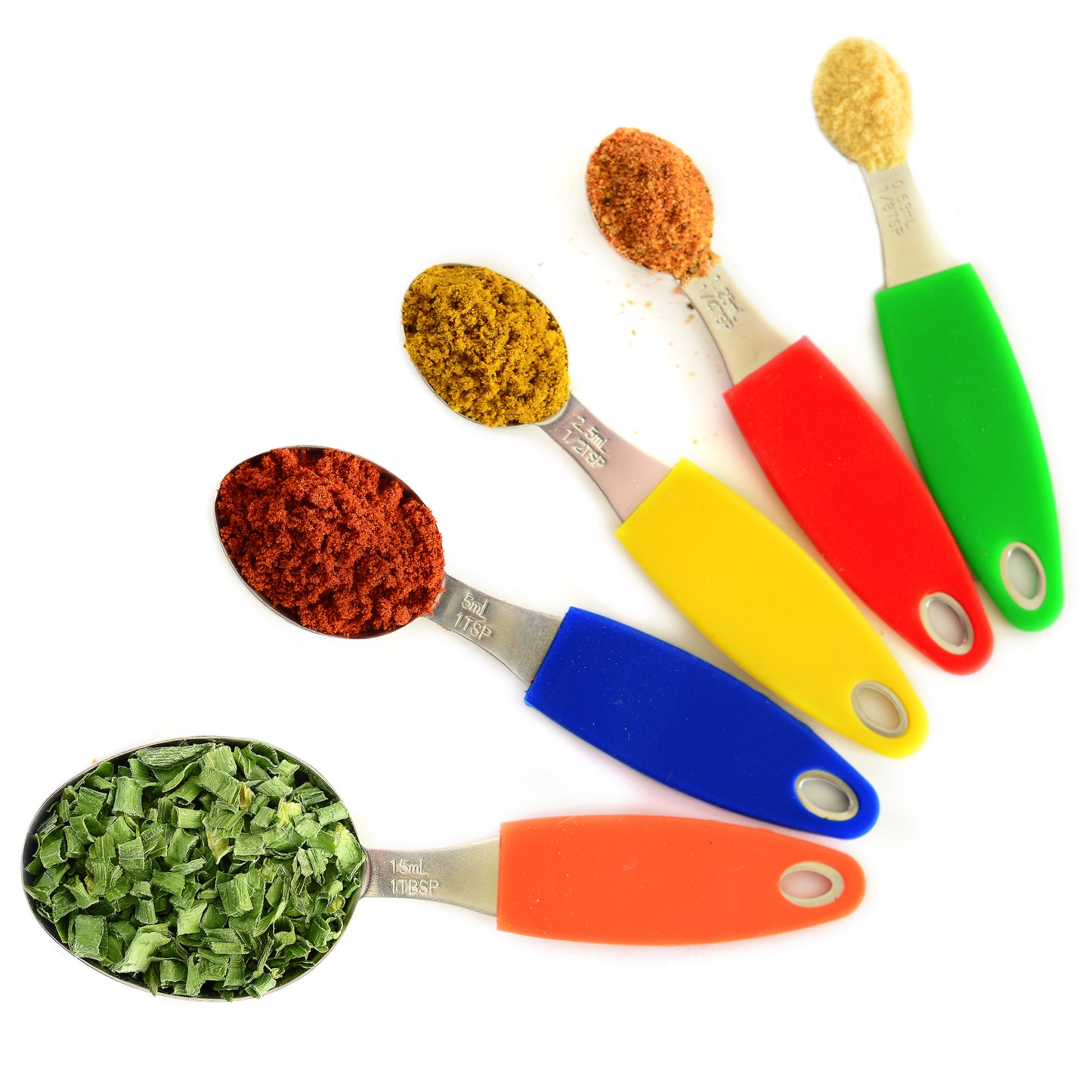 Stainless Steel Measuring Spoons with Silicone Handles