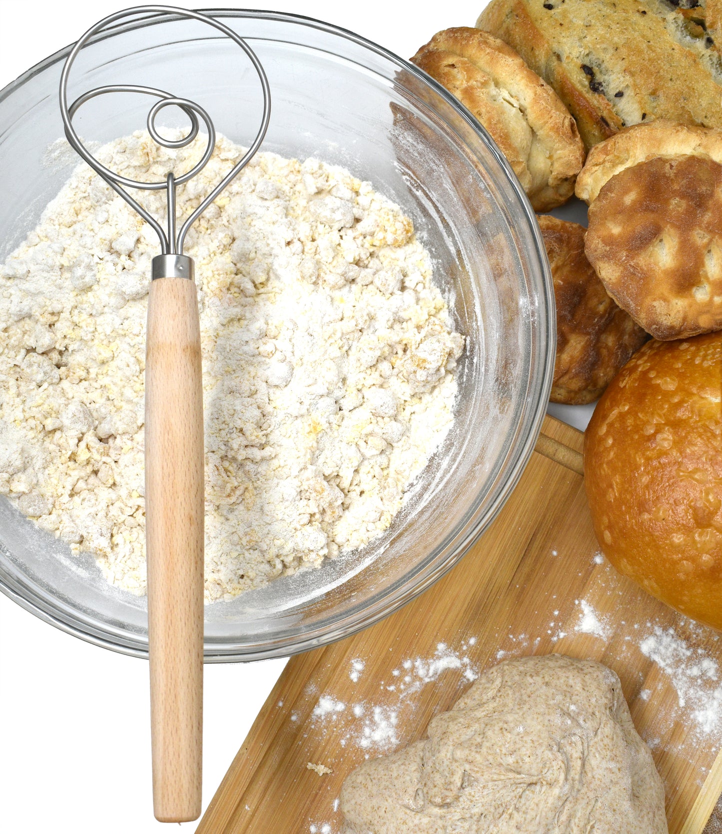 Scandinavian Dough Whisk