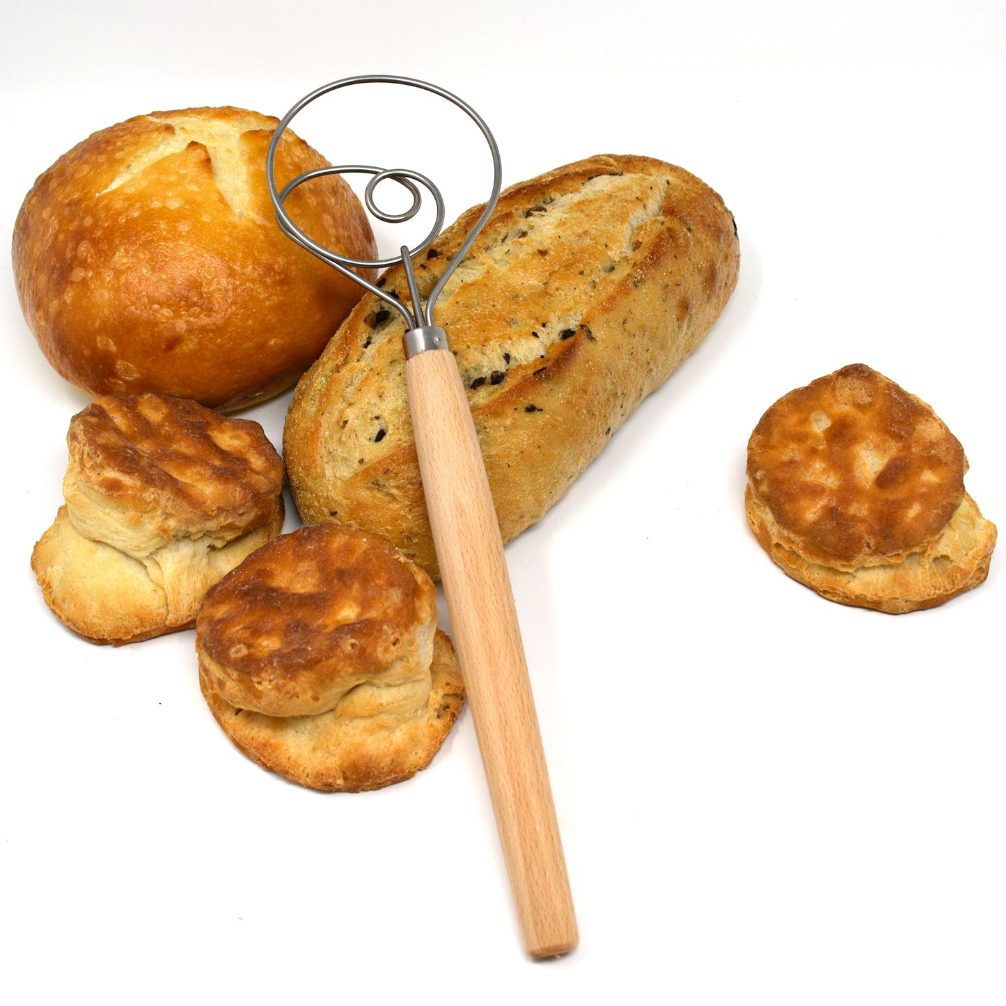 Scandinavian Dough Whisk