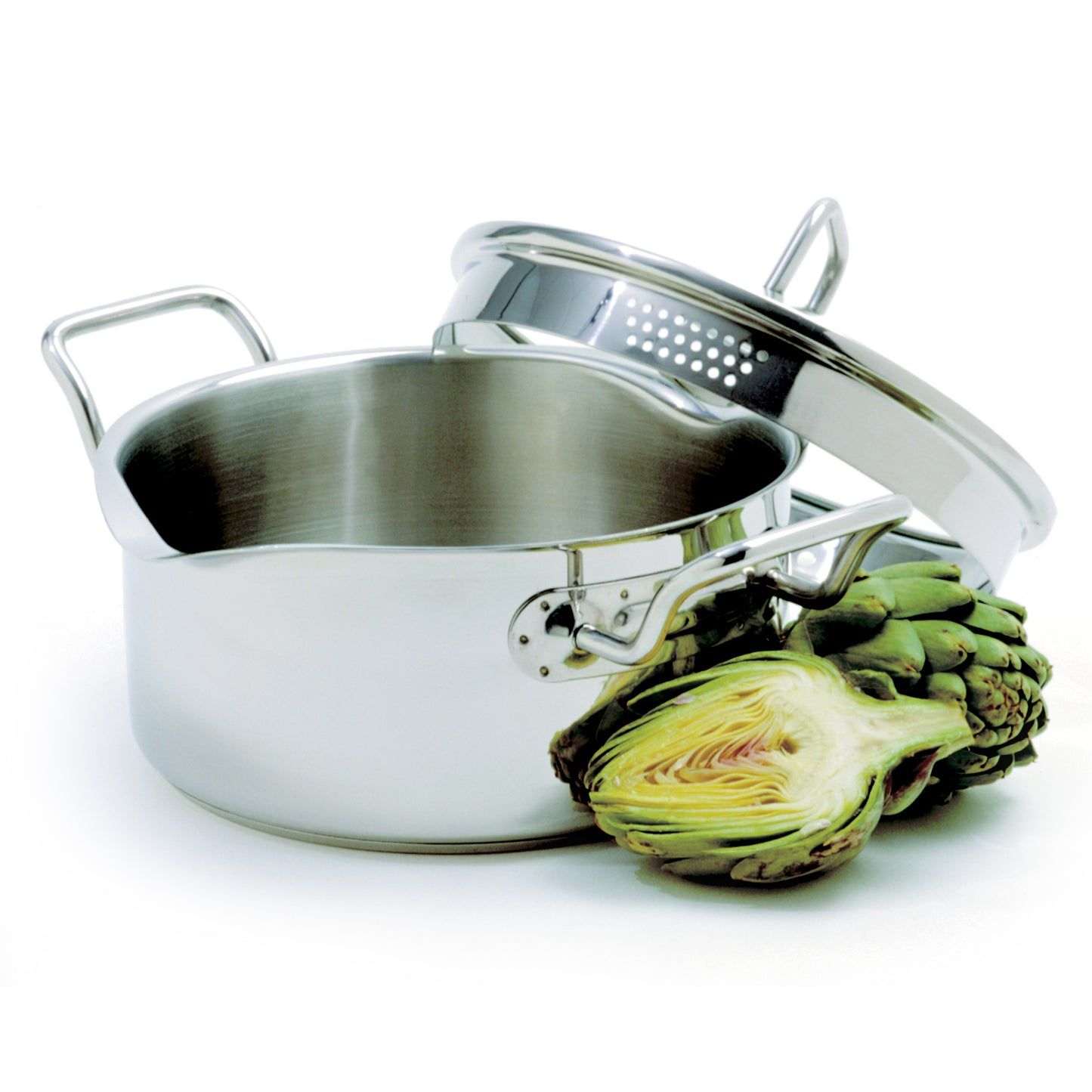 3 Quart Stainless Steel Pot with Strainer Lid
