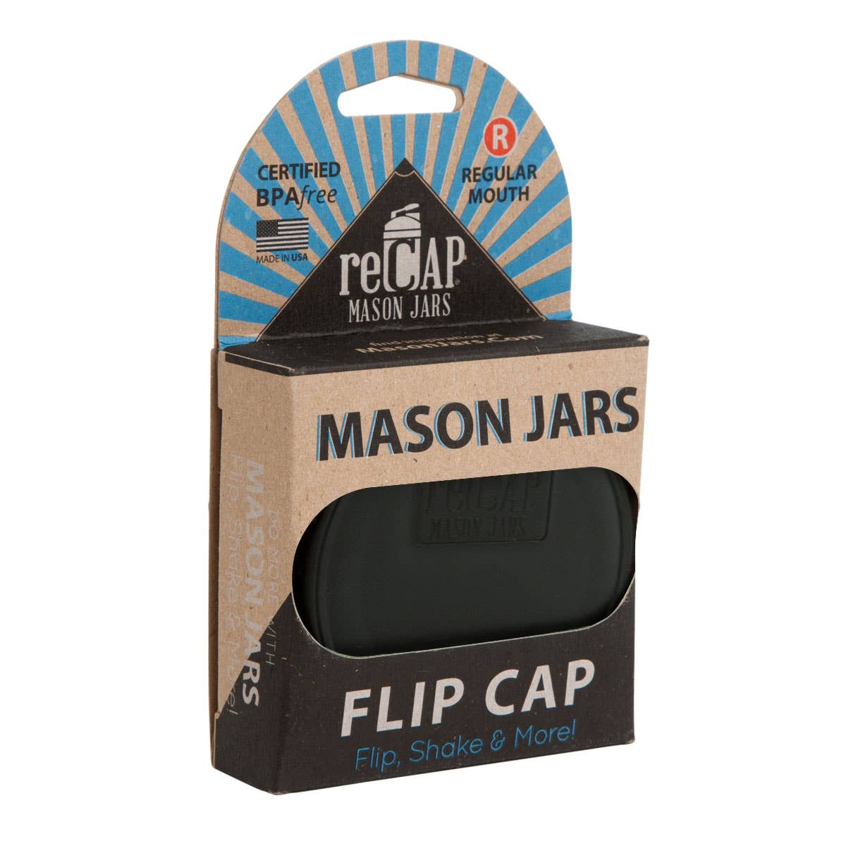 Flip-Cap Screw-on lid for Mason Jars