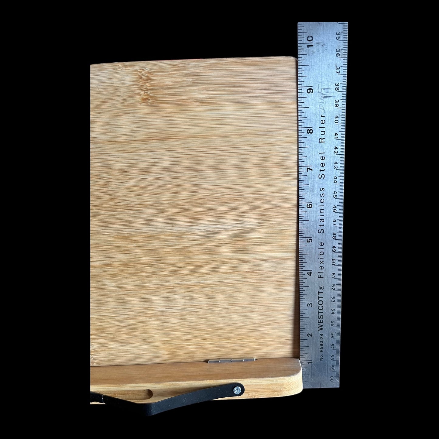 Cookbook Stand - Bamboo with 6 Angled Levels and Metal Pivoting Arms