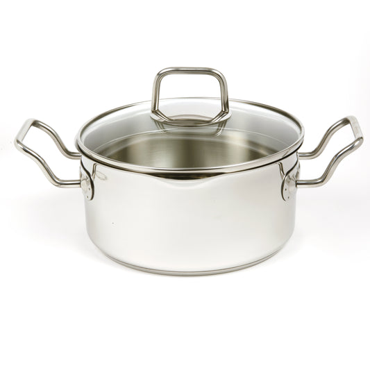 3 Quart Stainless Steel Pot with Strainer Lid